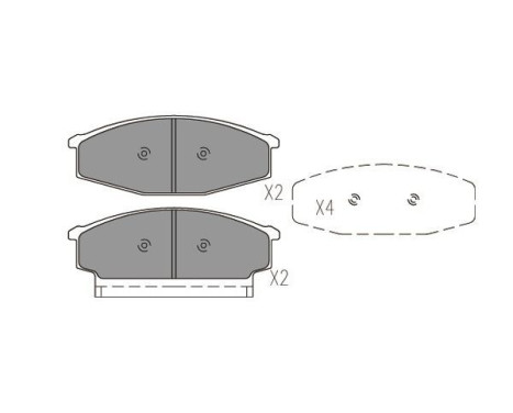 Brake Pad Set, disc brake KBP-6600 Kavo parts, Image 2