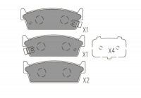 Brake Pad Set, disc brake KBP-6601 Kavo parts