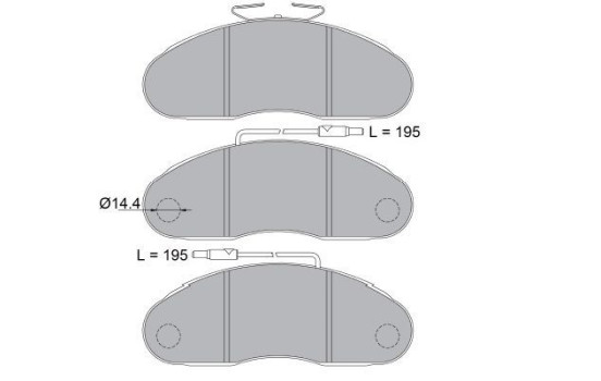 Brake Pad Set, disc brake KBP-6602 Kavo parts, Image 2