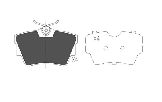 Brake Pad Set, disc brake KBP-6604 Kavo parts