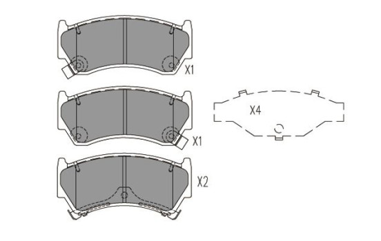 Brake Pad Set, disc brake KBP-6605 Kavo parts