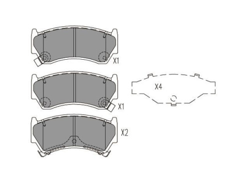 Brake Pad Set, disc brake KBP-6605 Kavo parts, Image 2