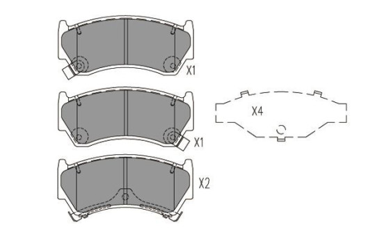 Brake Pad Set, disc brake KBP-6605 Kavo parts, Image 2