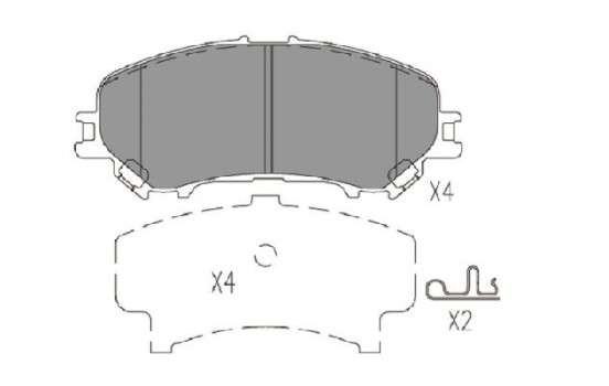 Brake Pad Set, disc brake KBP-6614 Kavo parts