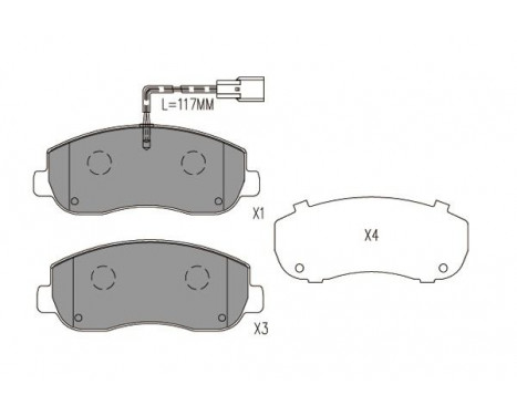 Brake Pad Set, disc brake KBP-6616 Kavo parts