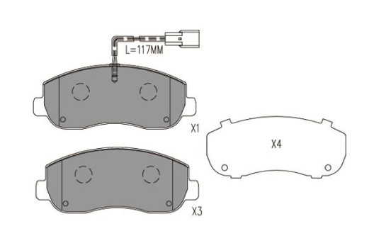 Brake Pad Set, disc brake KBP-6616 Kavo parts