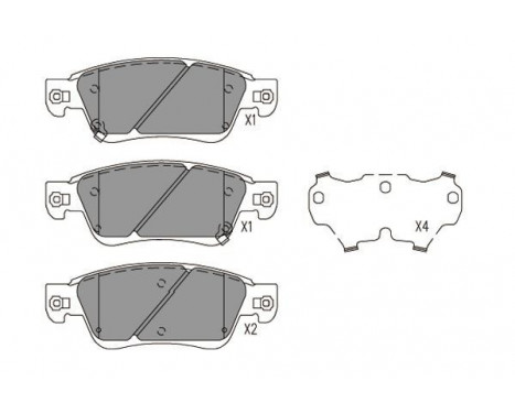 Brake Pad Set, disc brake KBP-6617 Kavo parts, Image 2