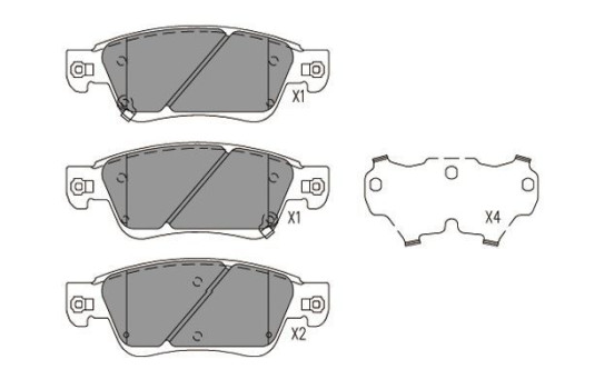 Brake Pad Set, disc brake KBP-6617 Kavo parts, Image 2
