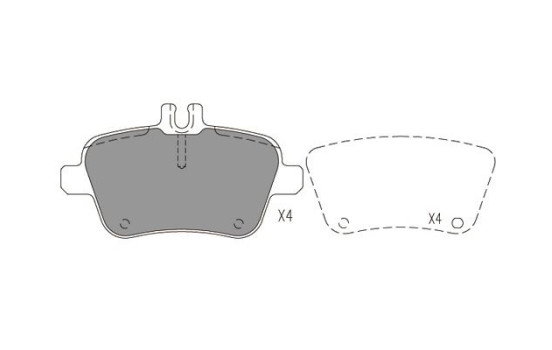 Brake Pad Set, disc brake KBP-6619 Kavo parts