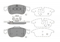 Brake Pad Set, disc brake KBP-6621 Kavo parts