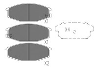 Brake Pad Set, disc brake KBP-6626 Kavo parts