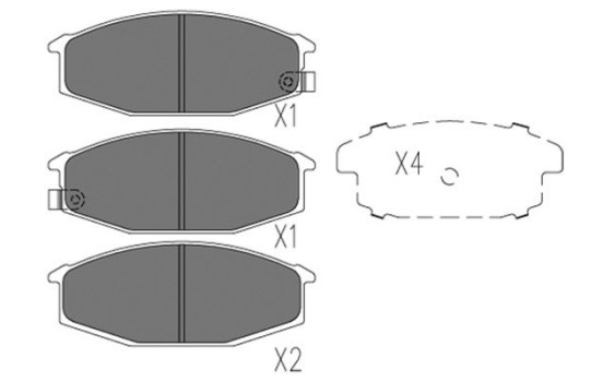 Brake Pad Set, disc brake KBP-6626 Kavo parts, Image 2