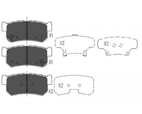 Brake Pad Set, disc brake KBP-7501 Kavo parts, Image 2