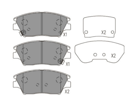 Brake Pad Set, disc brake KBP-7510 Kavo parts