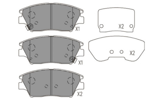 Brake Pad Set, disc brake KBP-7510 Kavo parts