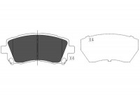 Brake Pad Set, disc brake KBP-8001 Kavo parts
