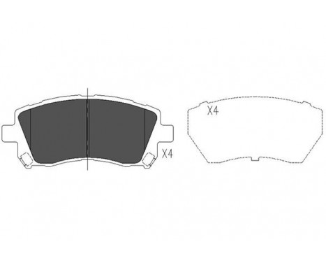 Brake Pad Set, disc brake KBP-8001 Kavo parts