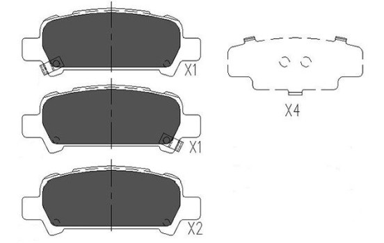 Brake Pad Set, disc brake KBP-8002 Kavo parts
