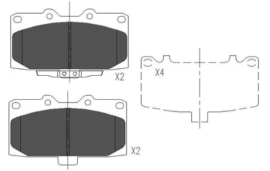 Brake Pad Set, disc brake KBP-8003 Kavo parts
