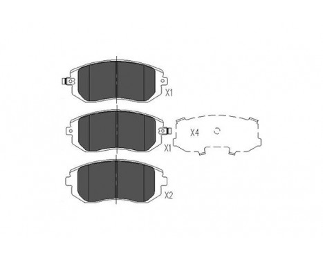 Brake Pad Set, disc brake KBP-8004 Kavo parts