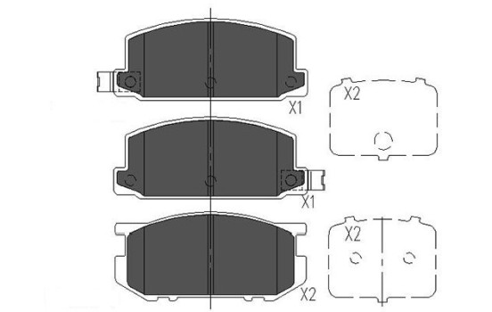 Brake Pad Set, disc brake KBP-8006 Kavo parts