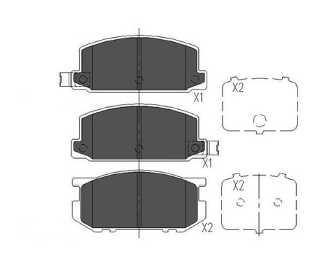 Brake Pad Set, disc brake KBP-8006 Kavo parts, Image 2