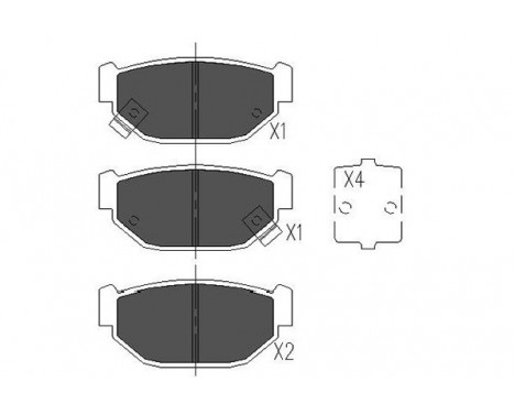 Brake Pad Set, disc brake KBP-8007 Kavo parts