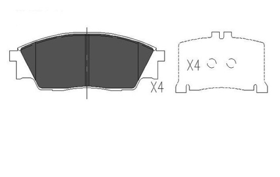 Brake Pad Set, disc brake KBP-8009 Kavo parts