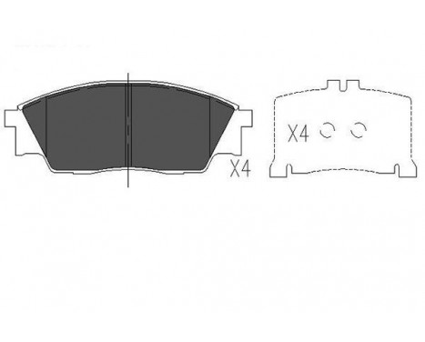Brake Pad Set, disc brake KBP-8009 Kavo parts, Image 2