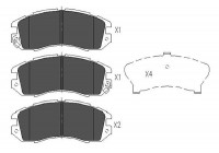 Brake Pad Set, disc brake KBP-8010 Kavo parts