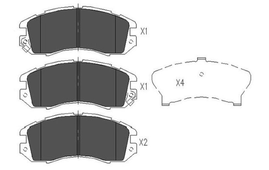 Brake Pad Set, disc brake KBP-8010 Kavo parts
