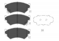 Brake Pad Set, disc brake KBP-8011 Kavo parts