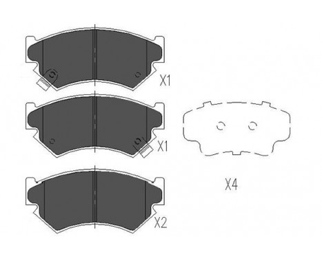 Brake Pad Set, disc brake KBP-8011 Kavo parts