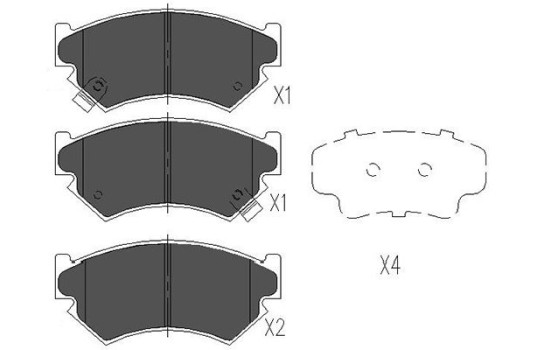 Brake Pad Set, disc brake KBP-8011 Kavo parts