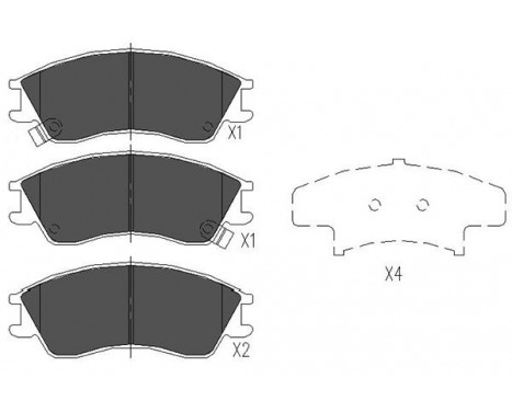 Brake Pad Set, disc brake KBP-8012 Kavo parts