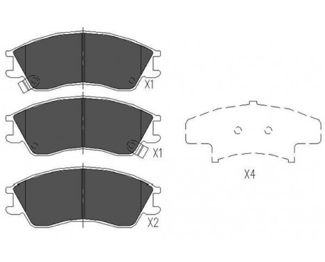 Brake Pad Set, disc brake KBP-8012 Kavo parts, Image 2