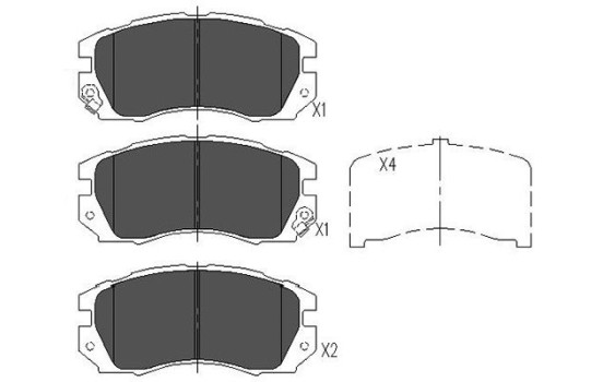 Brake Pad Set, disc brake KBP-8013 Kavo parts