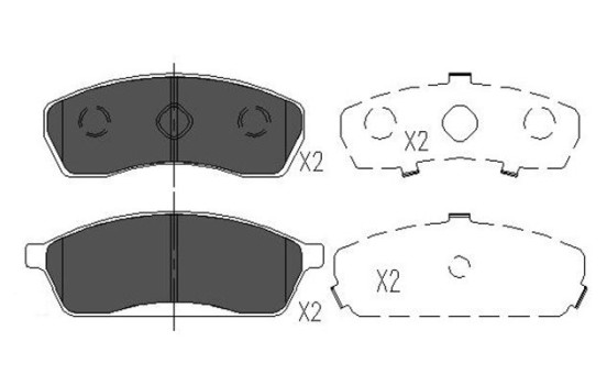 Brake Pad Set, disc brake KBP-8014 Kavo parts