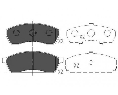 Brake Pad Set, disc brake KBP-8014 Kavo parts, Image 2