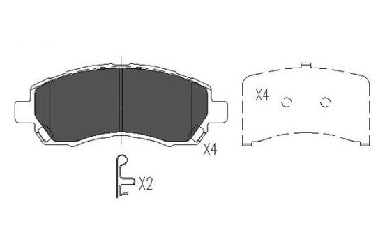 Brake Pad Set, disc brake KBP-8015 Kavo parts