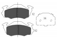 Brake Pad Set, disc brake KBP-8017 Kavo parts