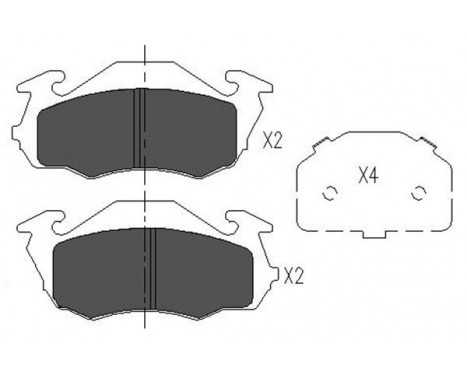 Brake Pad Set, disc brake KBP-8017 Kavo parts