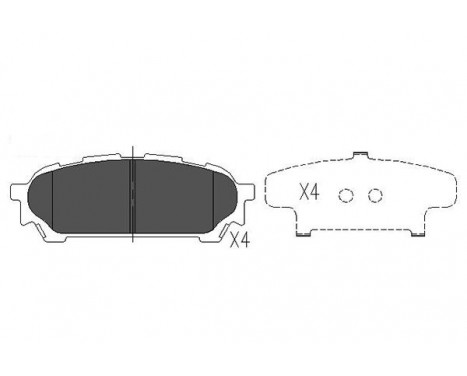 Brake Pad Set, disc brake KBP-8019 Kavo parts