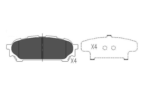 Brake Pad Set, disc brake KBP-8019 Kavo parts