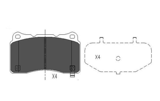 Brake Pad Set, disc brake KBP-8021 Kavo parts, Image 2
