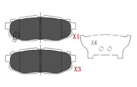 Brake Pad Set, disc brake KBP-8022 Kavo parts