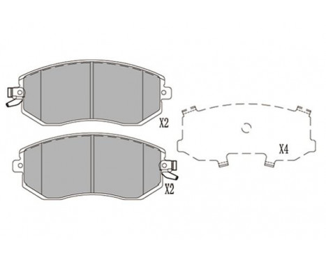 Brake Pad Set, disc brake KBP-8025 Kavo parts