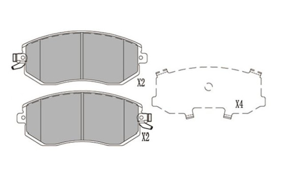 Brake Pad Set, disc brake KBP-8025 Kavo parts