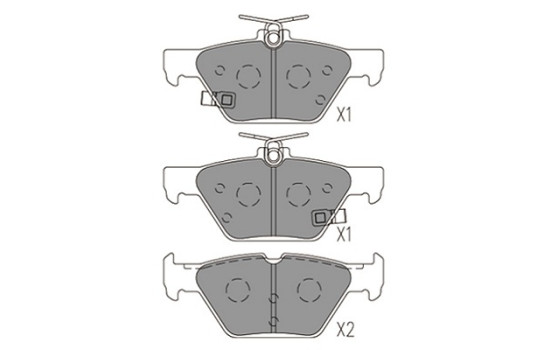 Brake Pad Set, disc brake KBP-8028 Kavo parts