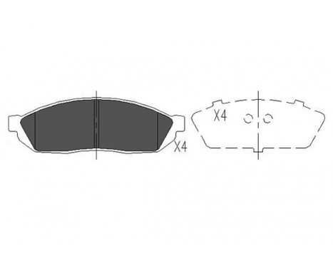 Brake Pad Set, disc brake KBP-8501 Kavo parts